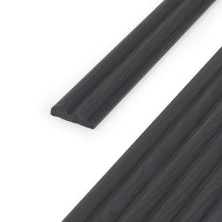 Reeded Waterproof Charcoal Black End Cap
