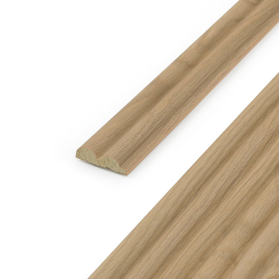 Spring Oak Cap Reeded Waterproof Natural Oak End Cap | Naturewall