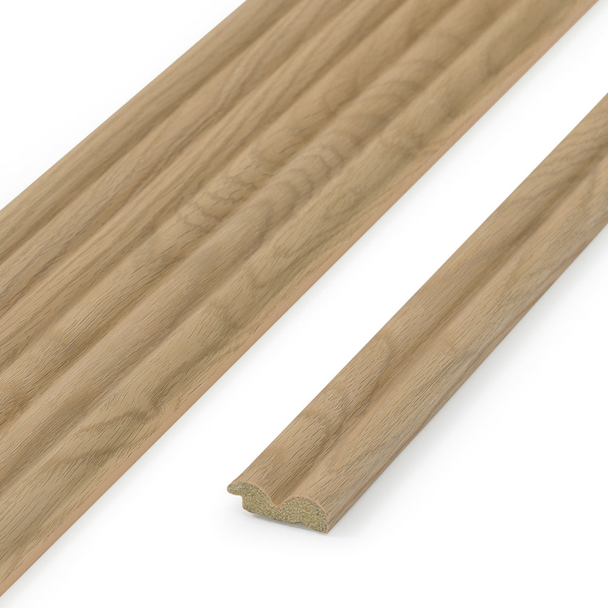 Reeded Waterproof Natural Oak End Cap | Naturewall