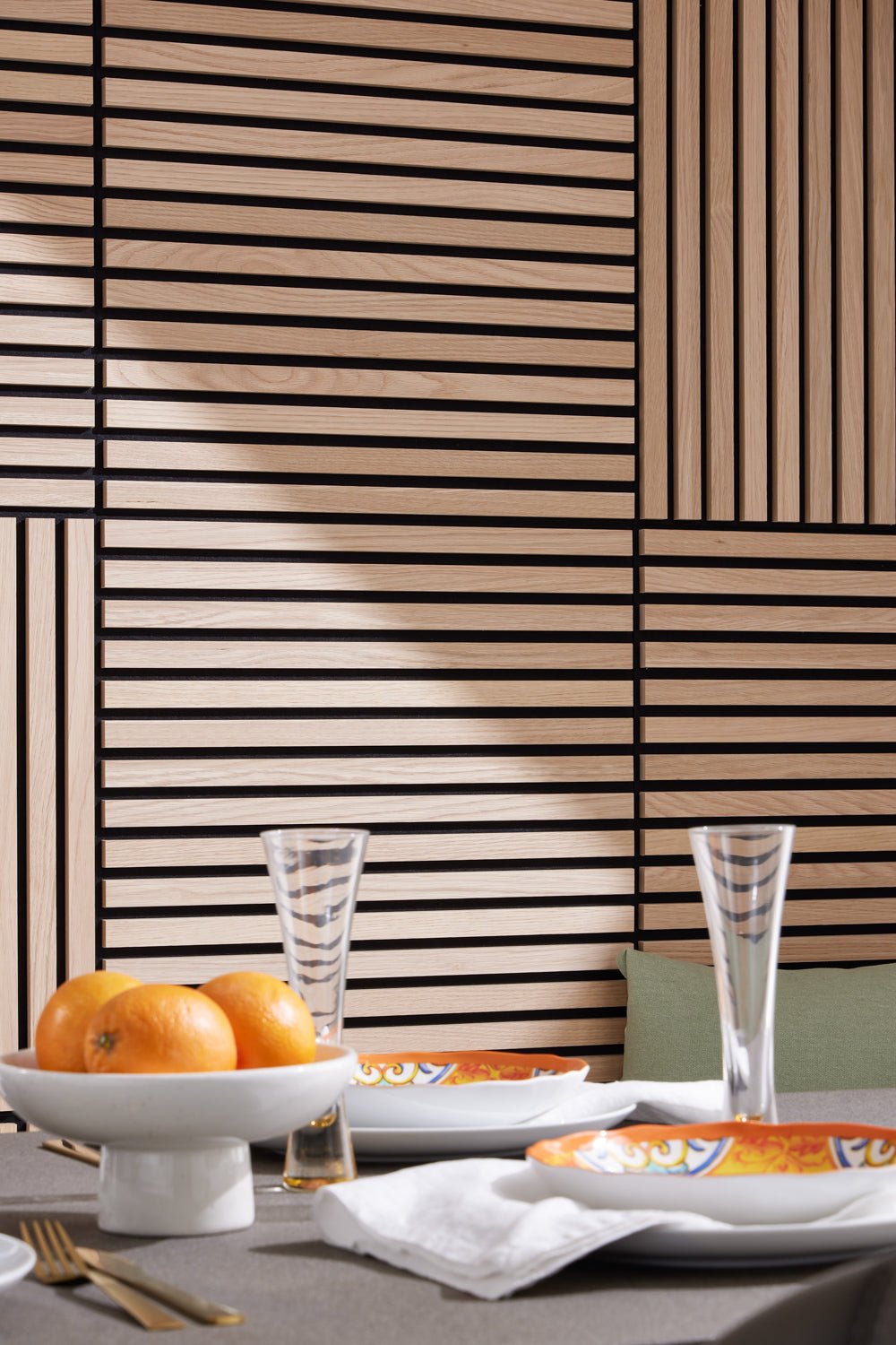 SlatWall Mini Natural Oak Wood Panel | Naturewall