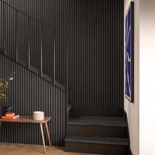 SlatWall Waterproof Charcoal Black Wall Panel