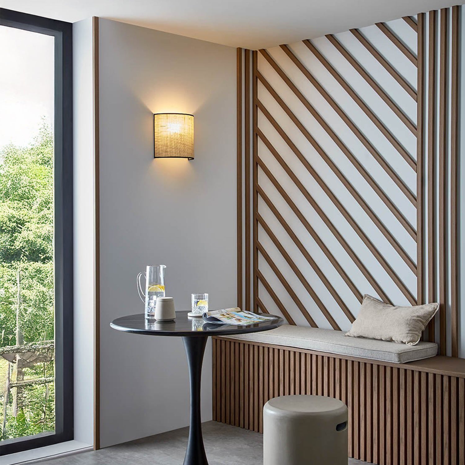 SlatWall Waterproof Walnut Individual Slat