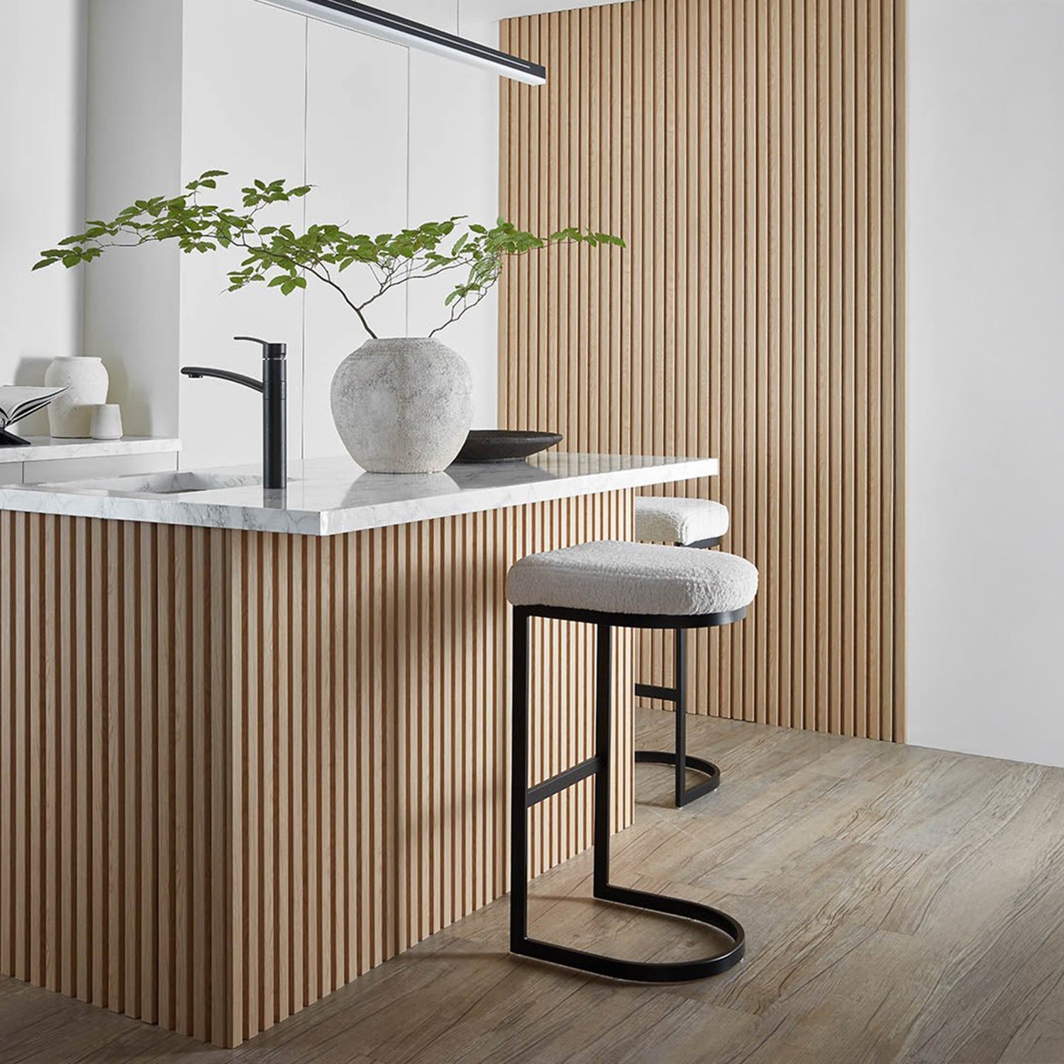 SlatWall Waterproof Natural Oak
