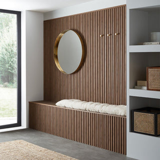 SlatWall Waterproof Walnut Wall Panel