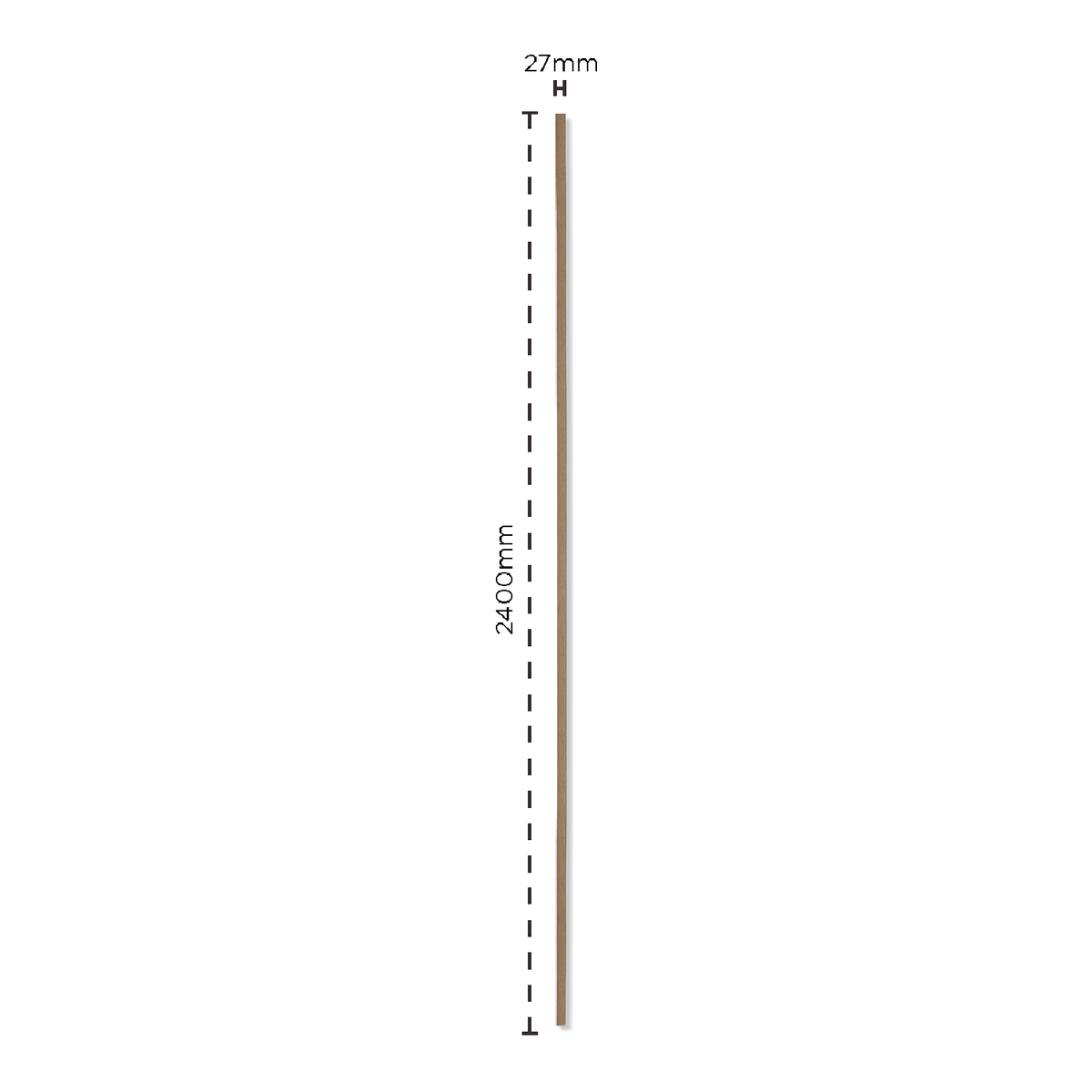 SlatWall Waterproof Walnut Wood Effect End Cap | Naturewall