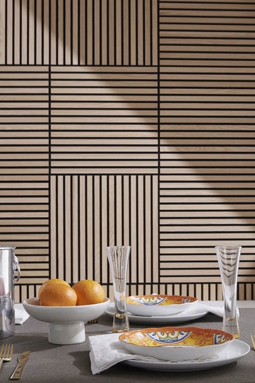 SlatWall Mini Natural Oak and Black

