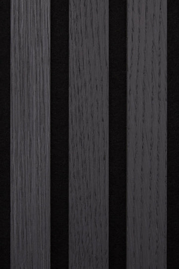 Texture of the Charcoal Black Acoustic SlatWall Panel from Naturewall.

