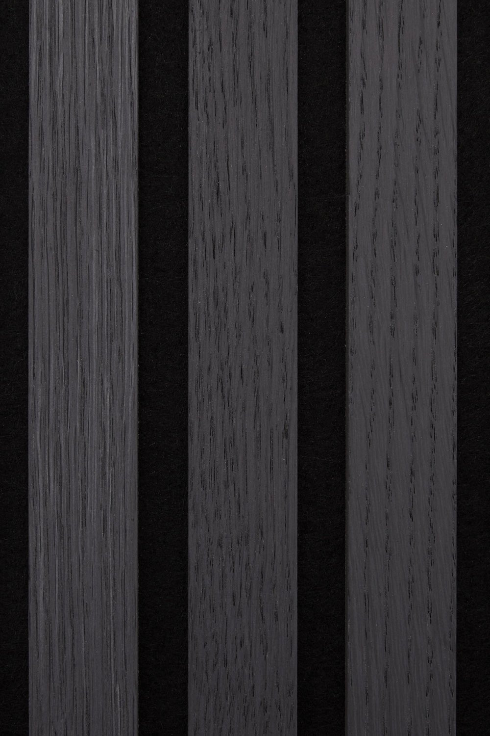 Texture of the Charcoal Black Acoustic SlatWall Panel from Naturewall.

