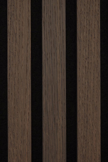 Texture of the Smoked Oak Acoustic SlatWall Panel from Naturewall.