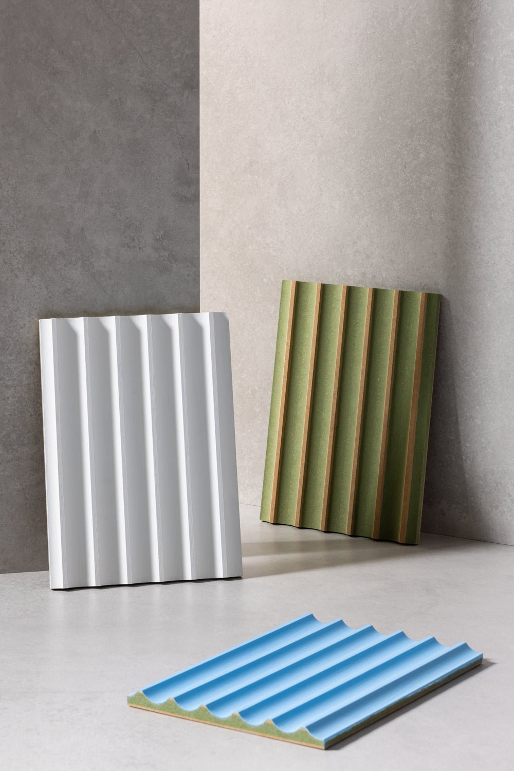 image to show fluted panel samples 

