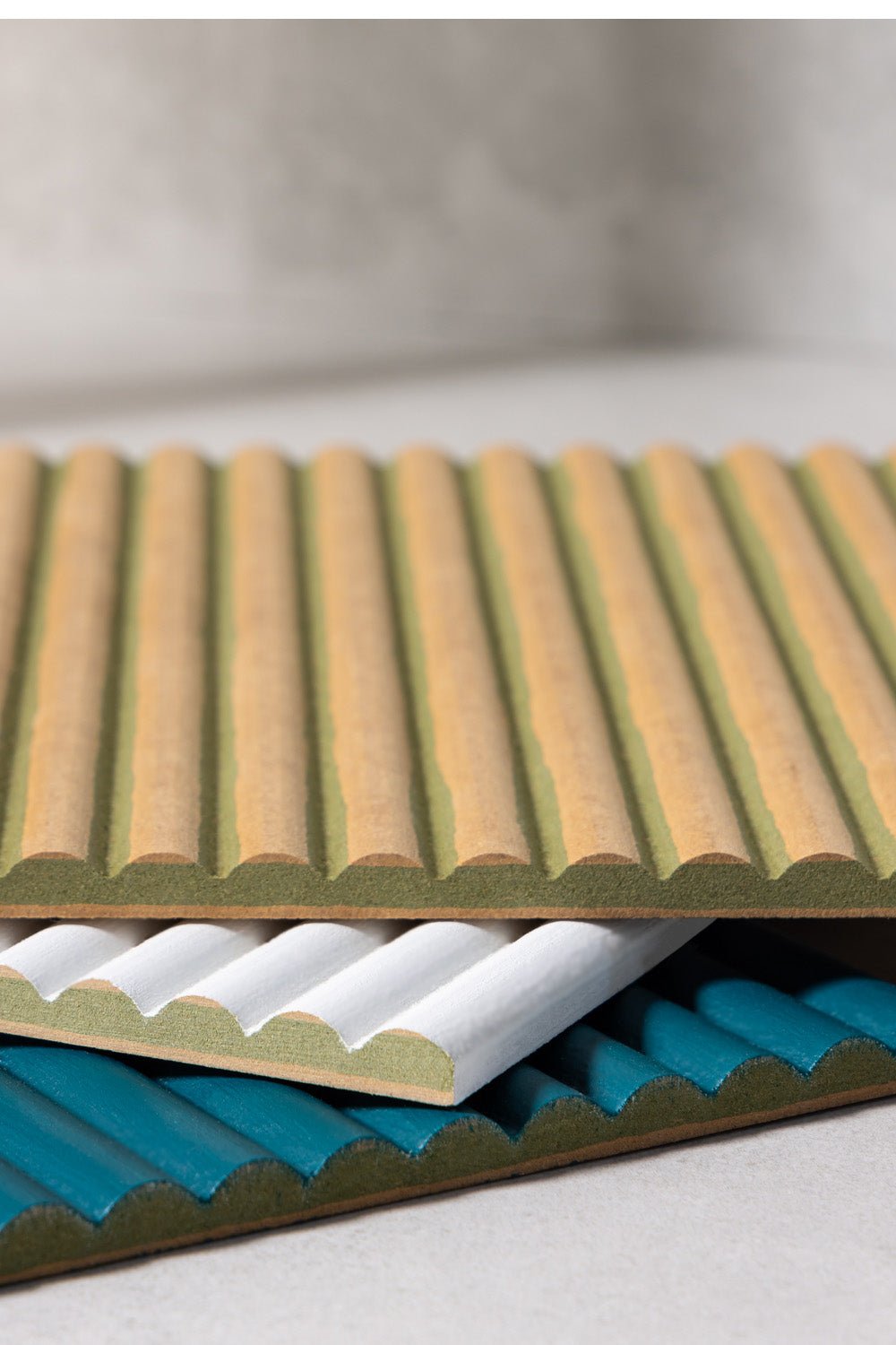 image of different reeded panel samples